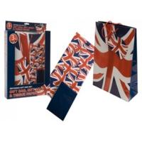 3 Piece Union Jack Gift Set With Gift Bag, Paper & Tissue