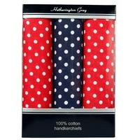 3 x boxed Spotty Hankie