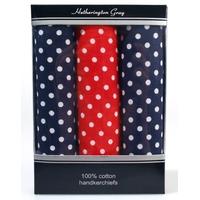 3 x boxed Spotty Hankie