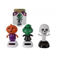 3 assorted solar powered halloween wobblers