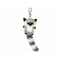 3 grey yoohoo friends lemmee lemur mini key clip