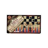 3 in 1 chess draughts and backgammon set
