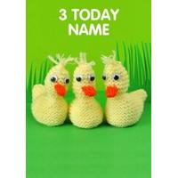 3 ducks | third birthday card