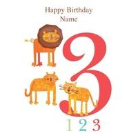 3 Lions | 3rd Birthday Card