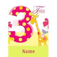 3 Giraffe | Birthday Card | BO1005