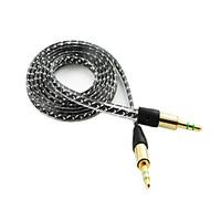 3 Feet 3.5mm Male To Male Tangle-Free Auxiliary Audio Cable for Apple iPad iPhone iPod Samsung Galaxy MP3 Assorted Color