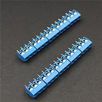 3 Pin 5.0mm Terminal Blocks Connectors - Blue (10-Piece)