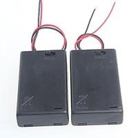 3 Packs Standard With Switch Battery Box for AA Batteries 4.5V