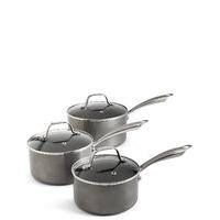 3 pack metallic saucepan set