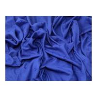 3 hole broderie anglaise polycotton dress fabric royal blue