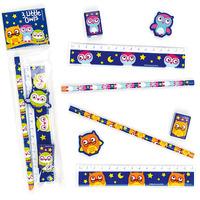 3 Little Owls 4-Piece Stationery Sets (Pack of 3)