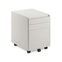 3 Drawer Steel Mobile Pedestal White