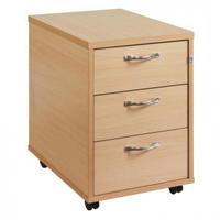 3 Drawer Mobile Pedestal Oak