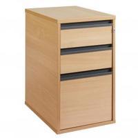 3 Draw Desk End Pedestal 746mm Beech