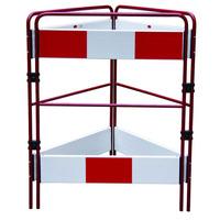 3 Side Red / White Multigate Metal Folding Barriers