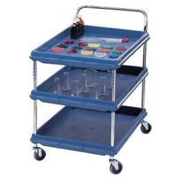 3 Tier Blue W832xD546mm Deep Ledge Trolley 310779