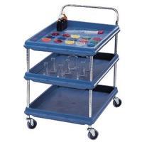 3 tier blue w984xd689mm deep ledge trolley 310788