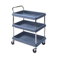 3 Tier Blue H1041xW832xD546mm Deep Ledge Trolley 322445