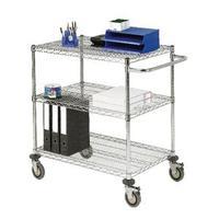 3 tier chrome mobile trolley 372996