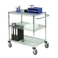 3 tier chrome mobile trolley 373000