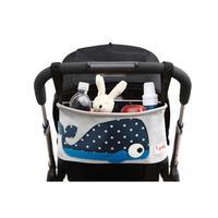 3 Sprouts Blue Whale Stroller Organiser