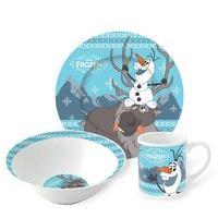 3 Piece Frozen Olaf & Sven Ceramic Snack Set