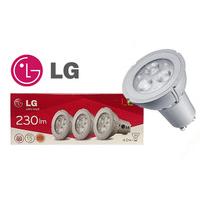 3 x lg led gu10 warm white 4 watt bulb