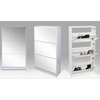 3 Drawer Mirrored Shoe Cabinet