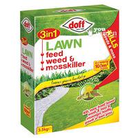 3 in 1 lawn feed weed mosskiller 35kg 100m2 pack