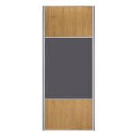 3 Panel Natural Oak Effect Mix & Match Sliding Wardrobe Door (H)2200 mm (W)922 mm