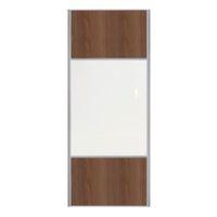 3 panel natural walnut effect mix match sliding wardrobe door h2200 mm ...