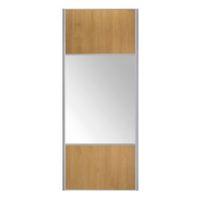 3 panel oak effect mix match sliding wardrobe door h2200 mm w922 mm