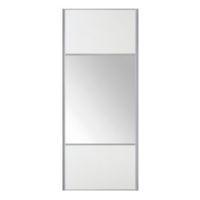 3 Panel White Wood Effect Mix & Match Sliding Wardrobe Door (H)2200 mm (W)922 mm