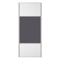 3 Panel White Anthracite Effect Mix & Match Sliding Wardrobe Door (H)2200 mm (W)922 mm