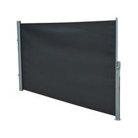 3 x 1.8m Patio Side Awning Retractable Aluminium Frame in Dark Grey