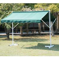 3 x 3m Double Side Outdoor Sun Shade Shelter with Winding Handle in Green