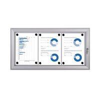 3 x a4 dry wipe lockable notice board for indooroutdoor use