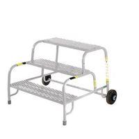 3 TREAD MOBILE STEP - NO HANDRAIL - MESH TREAD