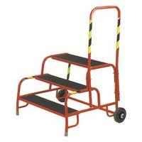 3 TREAD MOBILE STEP - NO HANDRAIL - RUBBER TREAD