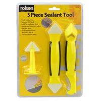 3 Piece Sealant Tool Set With Caulk Scraper, Applicator & Nozzle