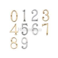 3 Inch Rounded Door Numeral 6 Polished Brass