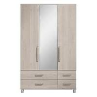 3 door 4 drawer wardrobe with mirror