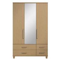 3 door 4 drawer wardrobe with mirror