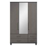 3 door 4 drawer wardrobe with mirror