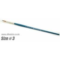 3 Synthetic Round Brush - Brown Tip