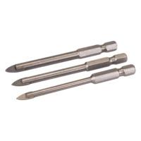 3 piece hex drive tile glass drill bit set