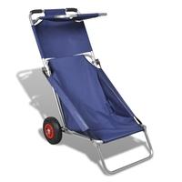 3 blue in 1 trolley beach wagon beach chair beach table