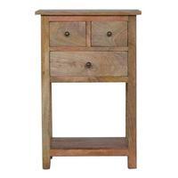 3 drawer side table natural