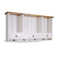 3 drawer wall rack in antique white