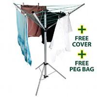 3 arm rotary clothes dryer free cover and peg bag